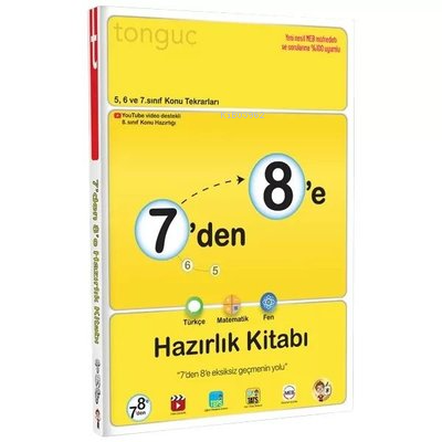 Tonguç 7. Sınıf 7 ' den 8 ' e Hazırlık Kitabı 2023 Mayıs
