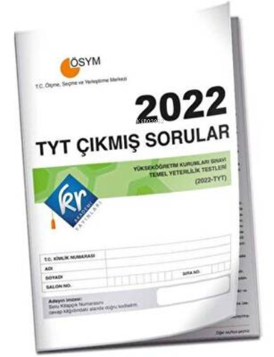  2022 TYT Çıkmış Sorular Tıpkı Basım Kitapçığı | 2022 TYT Çıkmış Sorular Tıpkı Basım Kitapçığı | Kolektif | KR Akademi | 9786256374010 