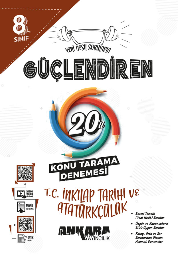 8.⁠ ⁠Sınıf Güçlendiren T.C. İnkılap Tarihi ve Atatürkçülük 20'li Konu Tarama Denemesi