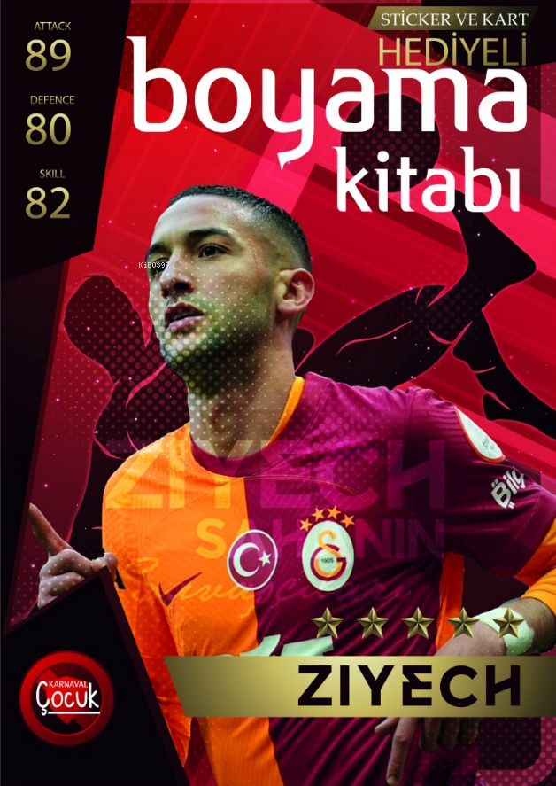 Ziyech - Sticker ve Kart Hediyeli Boyama Kitabı