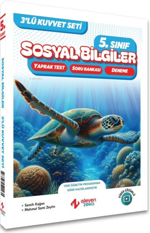  İşleyen Zeka 5 Sınıf Sosyal Bilgiler 3 lü Kuvvet Serisi Seti | Semih Kağan | Mahmut Sami Zeytin | İşleyen Zeka Yayınları (Bayilik) | 9786052504031 | 