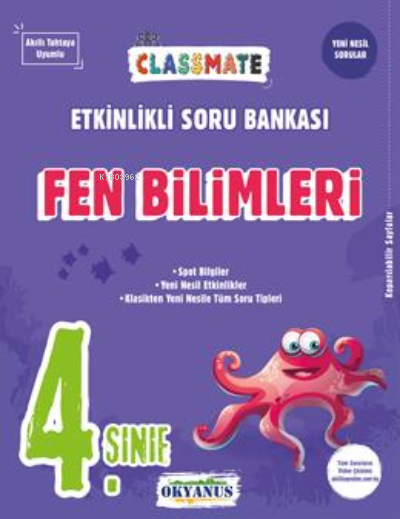  4 Sınıf Classmate Fen Bilimleri Etkinlikli Soru Bankası | Kolektif | Okyanus Yayınları (Hazırlık) | 9786059565981 | 