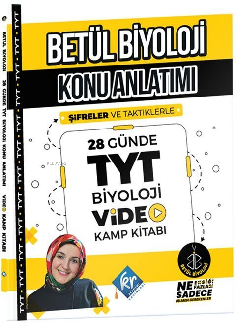 Betül Biyoloji Konu Anlatımı 28 Günde TYT Biyoloji Video Kamp Kitabı