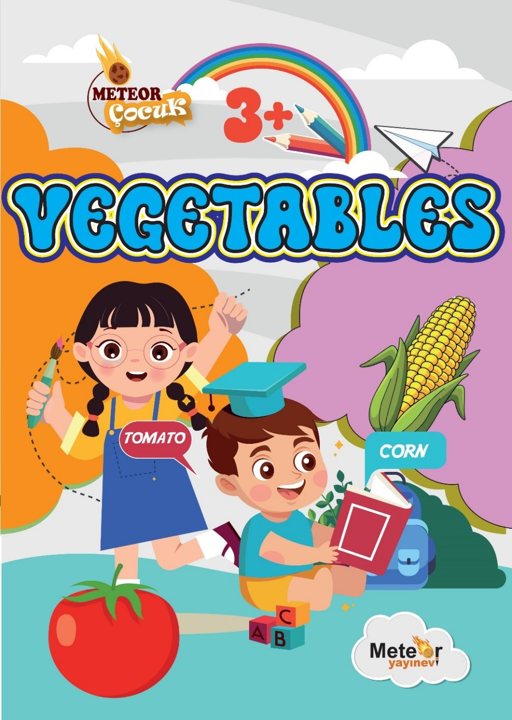  Vegetables (Sebzeler) Türkçe – İngilizce Boyama Kitabı | Vegetables (Sebzeler) Türkçe – İngilizce Boyama Kitabı | Umut Öz | Meteor Yayınevi | 9786259883793 