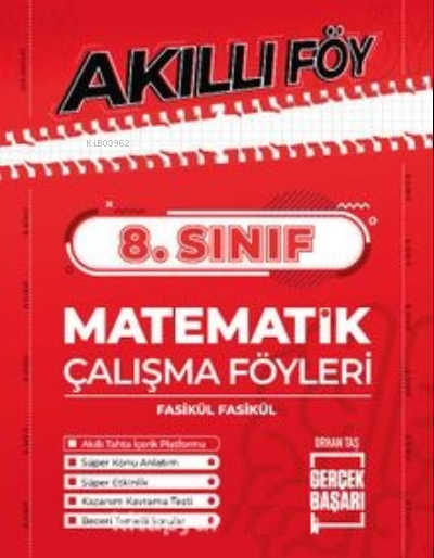 8. Sınıf;Akıllı Föy Matematik Çalışma Föyleri Fasikül Fasikül