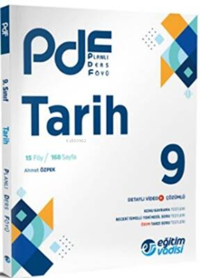  2023 9Sınıf (Pdf) Tarıh | 2023 9Sınıf (Pdf) Tarıh | Kolektif | Eğitim Vadisi Yayınları | 9786256911222 