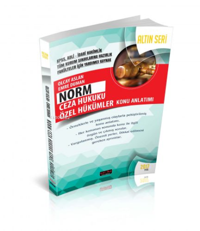  Norm Ceza Hukuku Özel Hükümler Konu Anlatımlı | Norm Ceza Hukuku Özel Hükümler Konu Anlatımlı | Olcay Aslan | Savaş Yayınevi | 9786059527972 