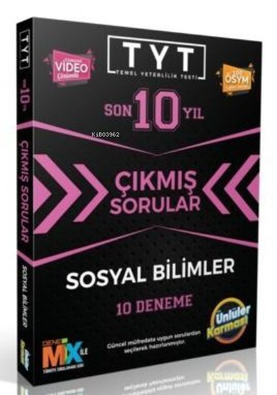 Ünlüler Karması Tyt Sosyal Bilimler Tıpkı Basım 10 Karma Deneme (2012-2021)