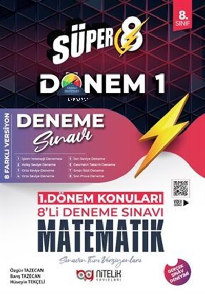 8.Sınıf 1.Dönem Konular ı8'li Deneme Sınavı Matematik