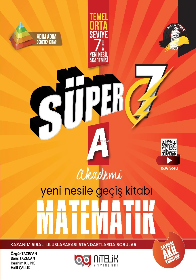 Nitelik 7.Sınıf Süper Matematik Soru Kitabı (A)