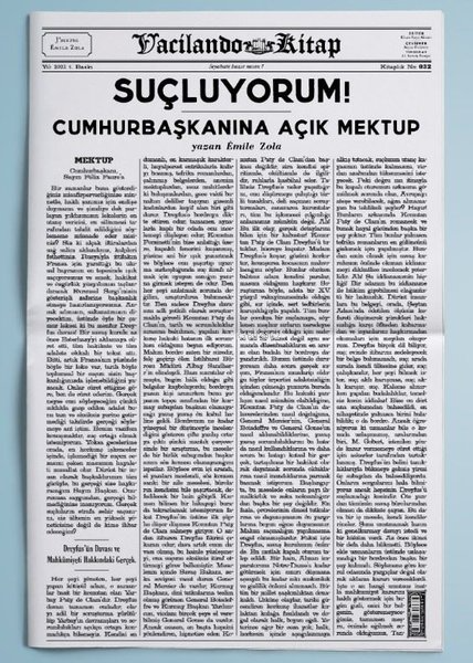  Suçluyorum Cumhurbaşkanına Açık Mektup | Emile Zola | Beyza Özdemir | Vacilando Kitap | 9786057306685 | 