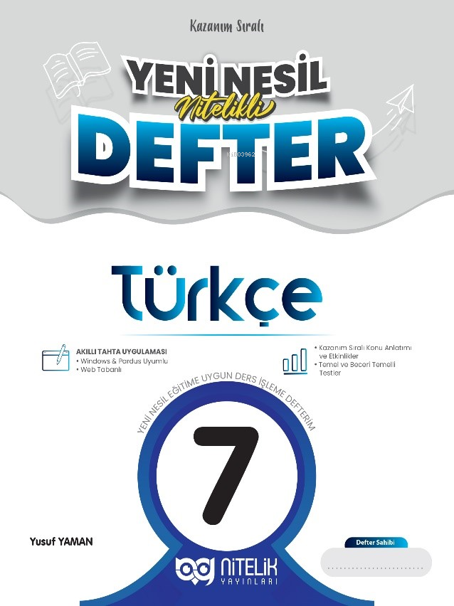 7.Sınıf Türkçe Yeni Nesil Nitelikli Defter