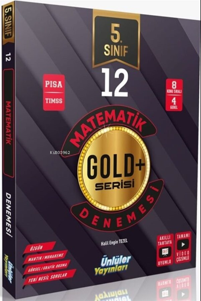  Ünlüler Karması 5 Sınıf Matematik 12 Deneme | Kolektif | Ünlüler Karması Yayınları | 9786057105271 | 