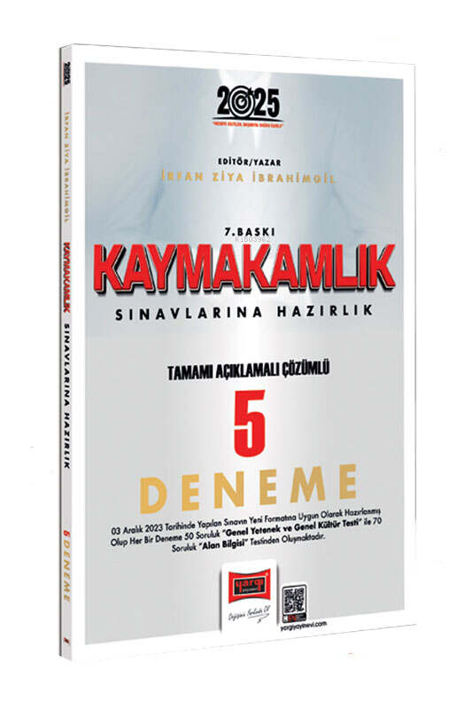  Yargı Yayınları 2025 Kaymakamlık Sınavlarına Hazırlık Tamamı Açıklamalı Çözümlü 5 Deneme | Yargı Yayınları 2025 Kaymakamlık Sınavlarına Hazırlık Tamamı Açıklamalı Çözümlü 5 Deneme | İrfan Ziya İbrahimgil | Yargı Yayınevi | 9786253703707 