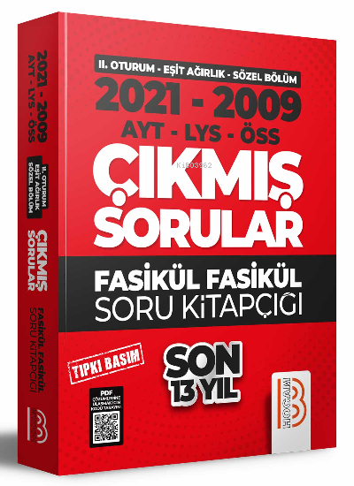  2009 2021 YKS 2 Oturum Eşit Ağırlık Sözel Bölüm Son 13 Yıl Tıpkı Basım Fasikül Fasikül Çıkmış Sorular | 2009 2021 YKS 2 Oturum Eşit Ağırlık Sözel Bölüm Son 13 Yıl Tıpkı Basım Fasikül Fasikül Çıkmış Sorular | Kolektif | Benim Hocam Yayınları | 9786258011562 