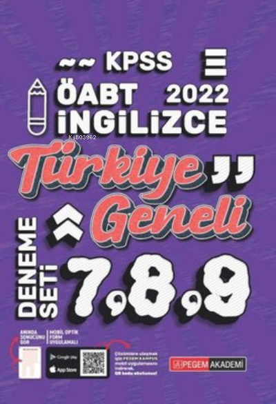 2022 KPSS ÖABT İngilizce Türkiye Geneli 7-8-9 3'lü Deneme