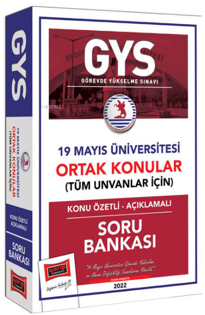  19 Mayıs Üniversitesi GYS Konu Özetli Açıklamalı Soru Bankası | Kolektif | Yargı Yayınevi | 9786254214868 | 