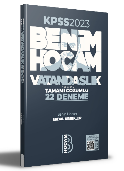  2023 KPSS Vatandaşlık Tamamı Çözümlü 22 Deneme | 2023 KPSS Vatandaşlık Tamamı Çözümlü 22 Deneme | Erdal Kesekler | Benim Hocam Yayınları | 9786258263282 