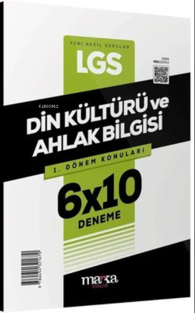  2023 LGS 1Dönem Konuları Din Kültürü ve Ahlak Bilgisi 6 Deneme Marka Yayınları | Kolektif | Marka Yayıncılık | 9786454321670 | 
