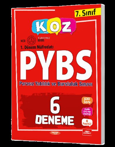  7 Sınıf 1 Dönem PYBS 6 Deneme | 7 Sınıf 1 Dönem PYBS 6 Deneme | Kolektif | Kurmay Yayınevi (Hazırlık) | 9786256972384 
