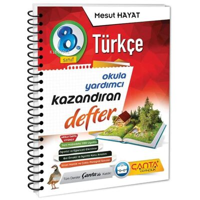 8. Sınıf Türkçe Kazandıran Defter