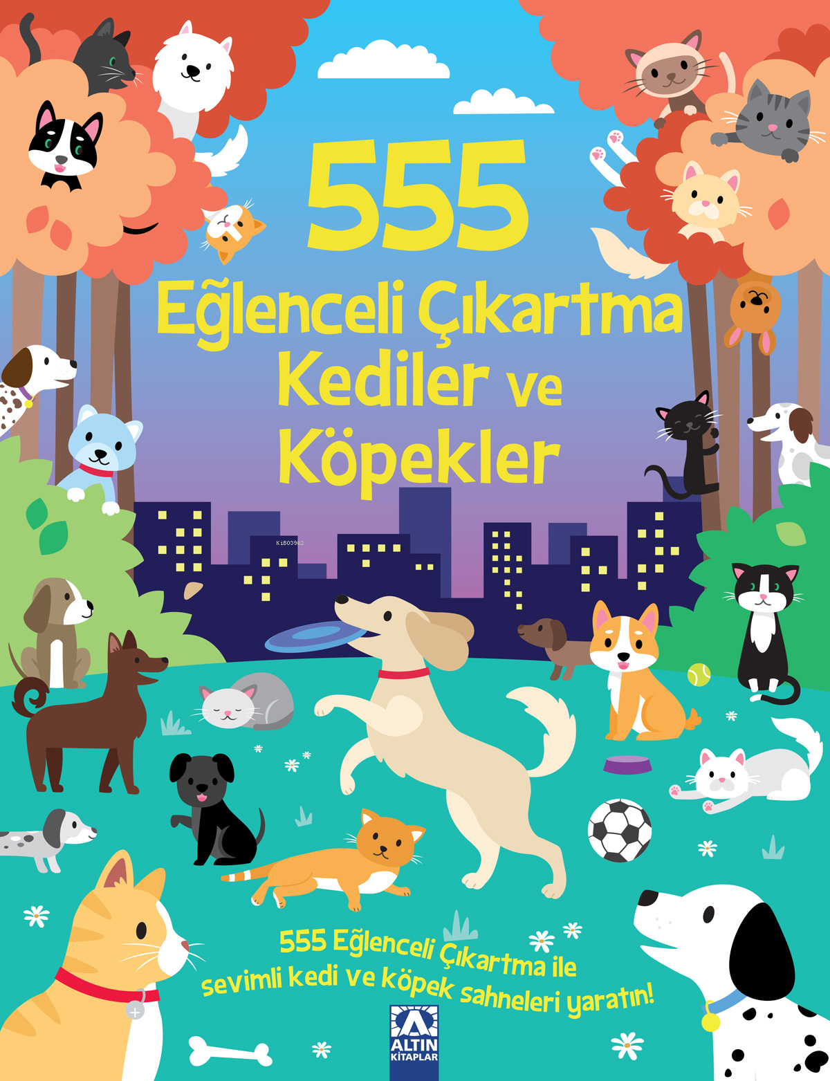 555 Eğlenceli Çıkartma Kediler ve Köpekler