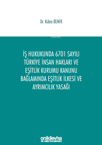 İş Hukukunda 6701 Sayılı Türkiye İnsan Hakları ve Eşitlik Kurumu Kanunu Bağlamında Eşitlik İlkesi ve Ayrımcılık Yasağı