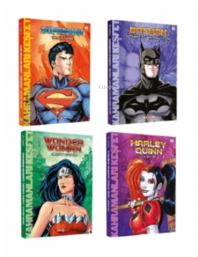  DC Comics Süper Kahramanları Keşfet 4 Kitap Seti | DC Comics Süper Kahramanları Keşfet 4 Kitap Seti | Kolektif | Onur Kaya | Güneş Çıgay | Beta Kids | 9786254581755 
