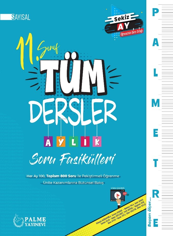 11. Sınıf Sayısal Tüm Dersler Aylık Çalışma Fasikülleri