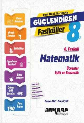  Ankara Yayıncılık Matematik Güçlendiren 6 Fasikül | Ankara Yayıncılık Matematik Güçlendiren 6 Fasikül | Demet Baki | Ankara Yayıncılık (Hazırlık) | 9786256711723 