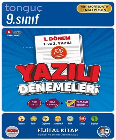 Tonguç Akademi 9. Sınıf Yazılı Denemeleri 1. Dönem 1 ve 2. Yazılı