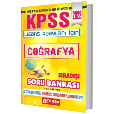  2022 KPSS Coğrafya Sıradışı Soru Bankası | 2022 KPSS Coğrafya Sıradışı Soru Bankası | İrfan İlbasmış | Teorem Yayıncılık | 9786054338542 
