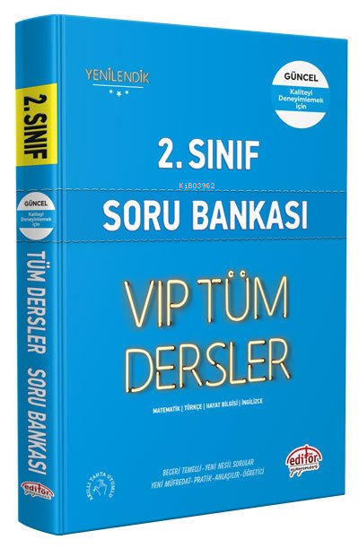 Editör Vip 2. Sınıf Tüm Dersler Soru Bankası Mavi Kitap Kamp: