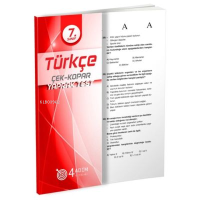  4 Adım 7 Sınıf Türkçe Yaprak Test | Komisyon | Doğru Orantı Yayınları(Hazırlık) | 9786052570623 | 