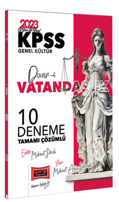  2023 KPSS Divanı Vatandaşlık Tamamı Çözümlü 10 Deneme | 2023 KPSS Divanı Vatandaşlık Tamamı Çözümlü 10 Deneme | Mehmet Akif Sarıbaş | Yargı Yayınevi | 9786254214455 