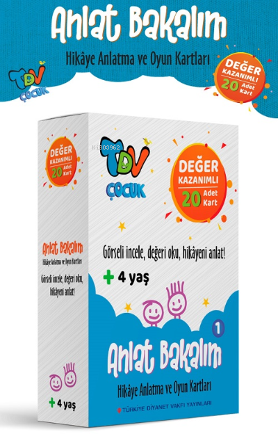  Anlat Bakalım 1 Hikaye Anlatma ve Oyun Kartları Değer Kazanımlı 20 Kart | Kolektif | Türkiye Diyanet Vakfı Yayınları | 9786257672627 | 