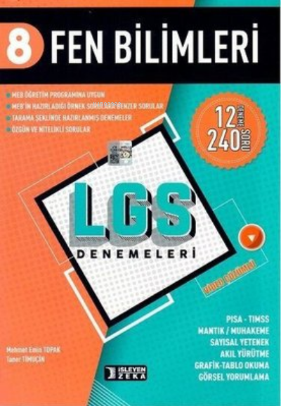  İşler 8Sınıf Lgs Deneme Fen Bilimleri | İşler 8Sınıf Lgs Deneme Fen Bilimleri | Kolektif | İşleyen Zeka Yayınları | 9786052502839 