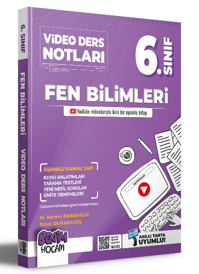  2023 6sınıf Fen Bilimleri Video Ders Notları (Konu Anlatımı) | 2023 6sınıf Fen Bilimleri Video Ders Notları (Konu Anlatımı) | M Kerem Karaoğuz | Benim Hocam Yayınları | 9786258161779 