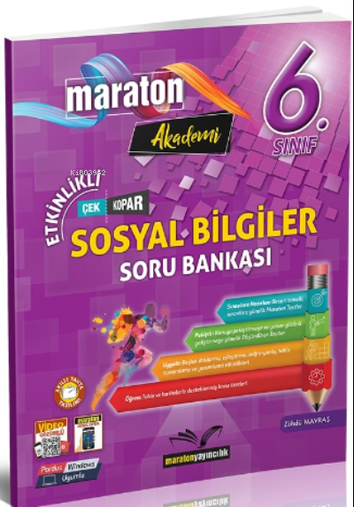  Maraton Yayıncılık Maraton Akademi 6Sınıf Etkinlikli Sosyal Bilgiler Soru Bankası | Kolektif | Maraton Yayıncılık | 9786257225090 | 
