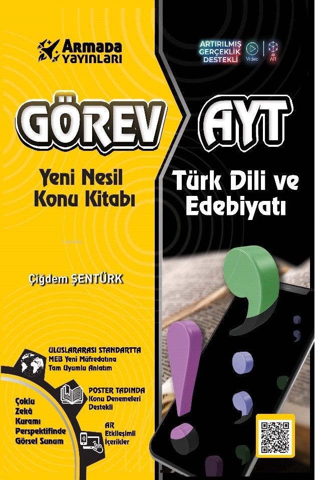  Armada Görev AYT Türk Dili ve Edebiyatı Yeni Nesil Konu Kitabı | Çiğdem Şentürk | Armada Yayınları (Sınav) | 9786258266528 | 
