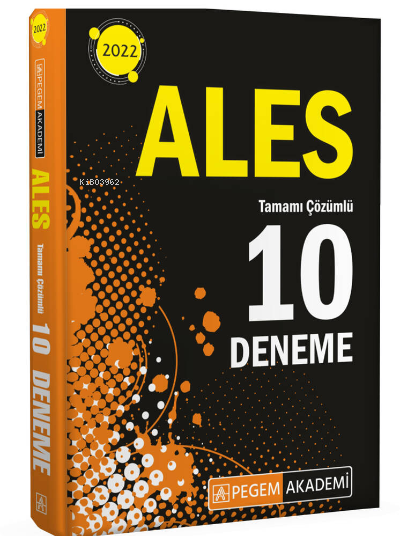  2022 ALES Tamamı Çözümlü 10 Deneme | 2022 ALES Tamamı Çözümlü 10 Deneme | Kolektif | Pegem Akademi Yayıncılık (Sınavlara Hazırlık) | 9780202100920 