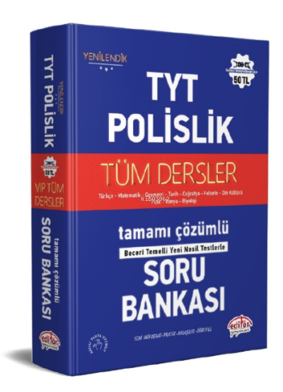  TYT Polislik Tüm Dersler Tamamı Çözümlü Soru Bankası | TYT Polislik Tüm Dersler Tamamı Çözümlü Soru Bankası | Kolektif | Turgut Meşe | Editör Yayınevi | 9786052803677 