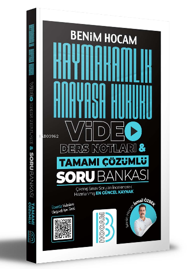  Benim Hocam 2022 Kaymakamlık Anayasa Hukuku Video Ders Notları ve Tamamı Çözümlü Soru Bankası | İsmail Özbek | Benim Hocam Yayınları | 9786258161052 