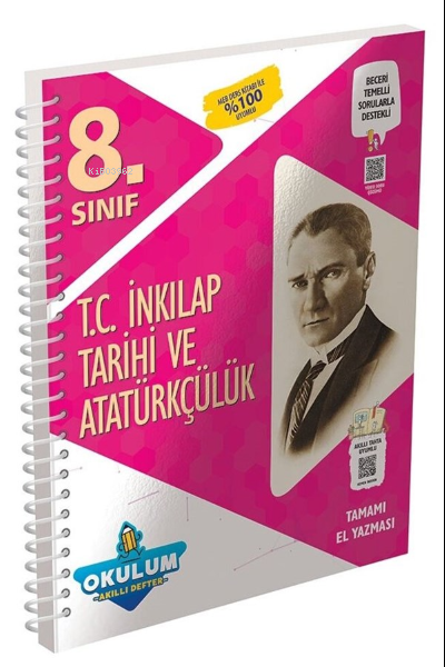 3584 - 8.Sınıf T.C. İnkılap Tarihi ve Atatürkçülük Akıllı Defter