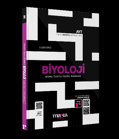  2023 AYT Biyoloji Konu Özetli Yeni Nesil Soru Bankası Tamamı Video Çözümlü Marka Yayınları | Kolektif | Marka Yayıncılık | 9786258476446 | 