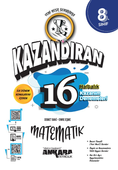 LGS Kazandıran 16 Haftalık Matematik Kazanım Denemeleri