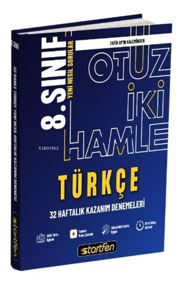 Startfen 8. Sınıf Türkçe 32 Hamle Haftalık Kazanım Denemeleri