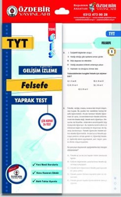 Özdebir TYT Felsefe Gis Yaprak Test