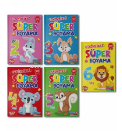  Etkinlikli Süper Boyama Seti – 5 Kitap Takım | Etkinlikli Süper Boyama Seti – 5 Kitap Takım | Kolektif | Boyama Zamanı | 9786258482355 