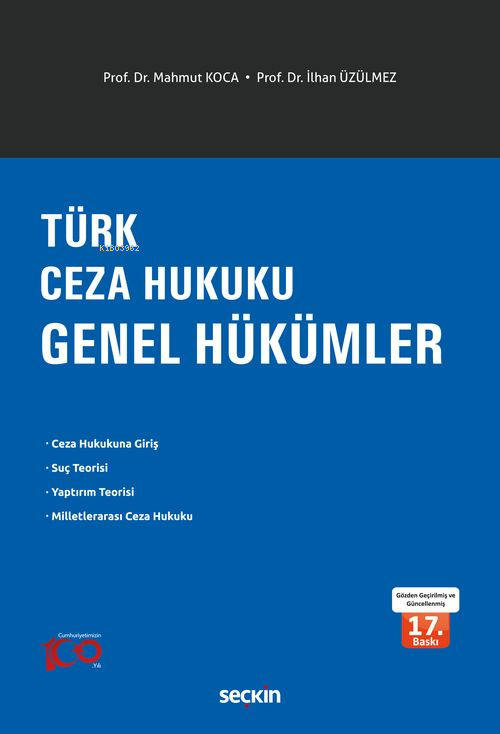 Türk Ceza Hukuku Genel Hükümler